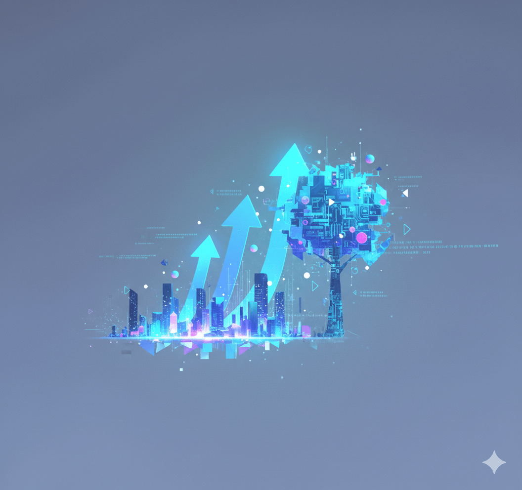 Illustration of AI-driven growth and innovation